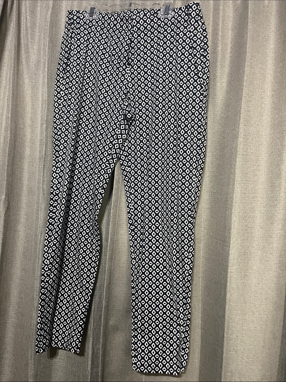 CAbi Black & White Diamond Print Pants